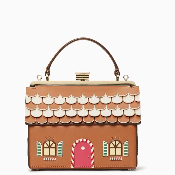 kate spade Handbags - NWT Kate Spade Gingerbread House Top Handle Crossbody Bag Novelty Christmas Gift